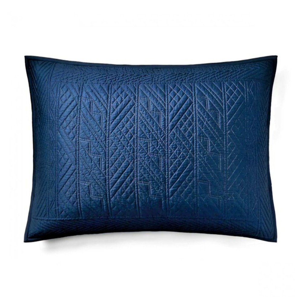 Ralph Lauren Home Oakfield Quilted Standard Sham Navy